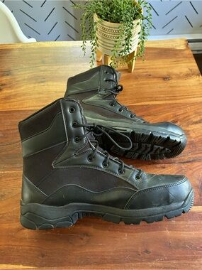 Interceptor Black Tactical Steel Toe Boots Mens